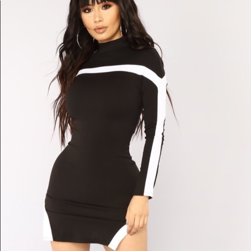 Black/White Mini Dress